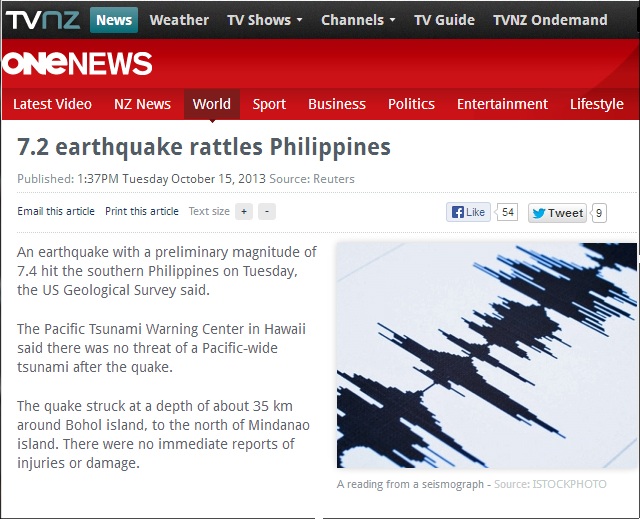 7.2 quake hits phil