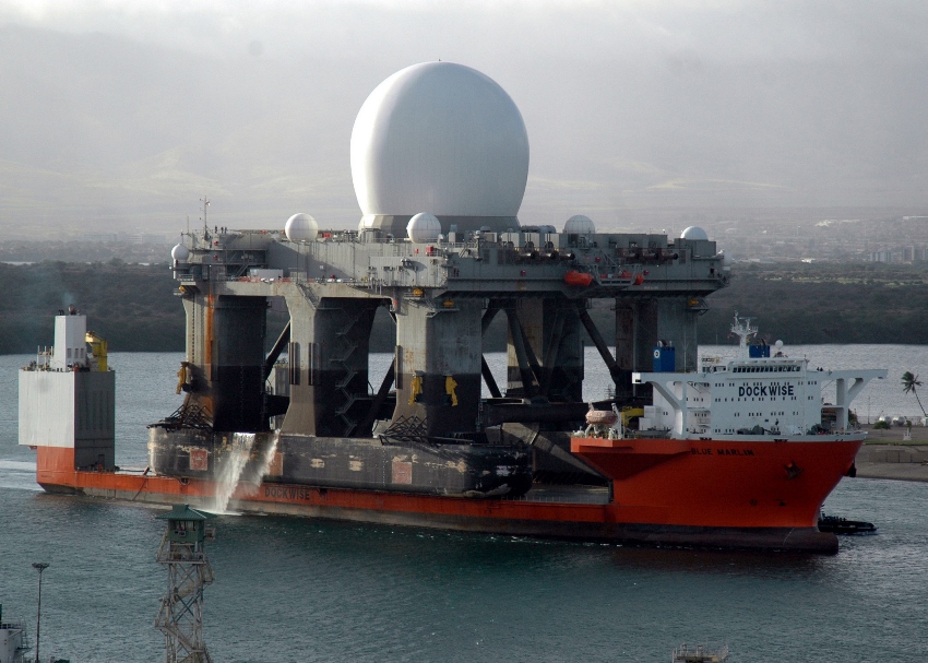 The Sea-Based X-Band Radar (SBX-1) is a floating, self-propelled, mobile active electronically scanned array radar station designed to operate in high winds and heavy seas. It is part of the U.S. Defense Department Ballistic Missile Defense System.