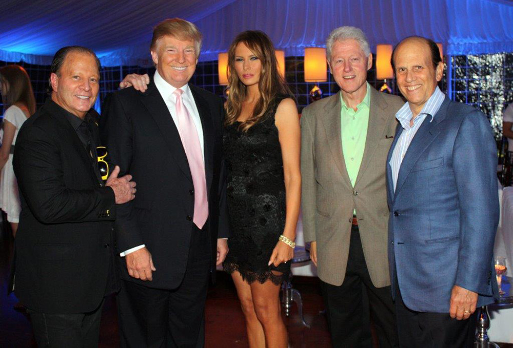 bill and trump party
