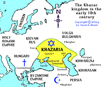 Khazaria overlapped Ukraine & Crimea