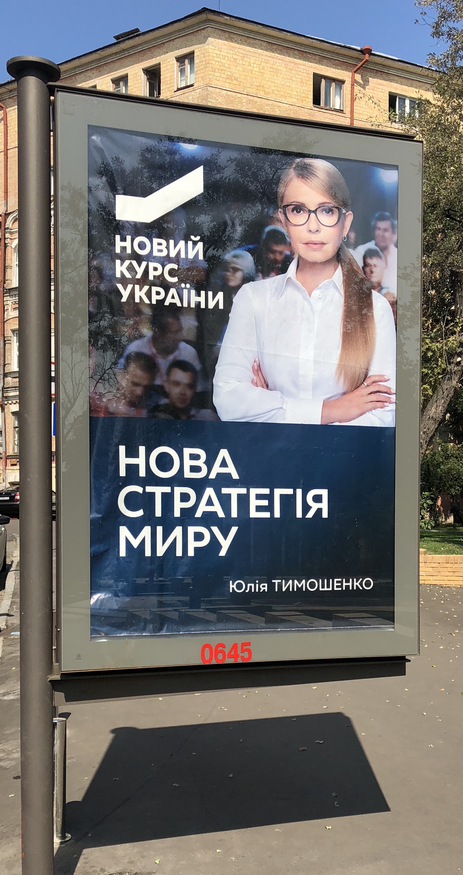 2018 billboard for Tymoshenko in Kiev. (Wikimedia Commons)
