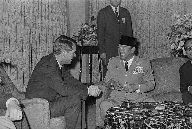 Robert F. Kennedy Talking With Achmed Sukarno