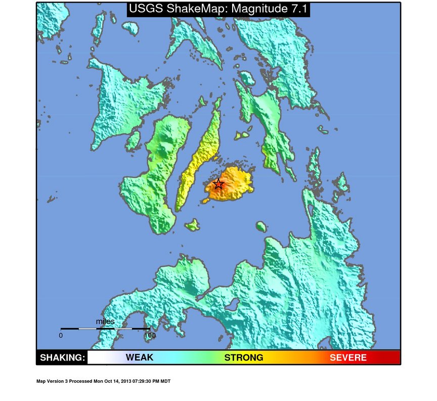 7.2 quake area map