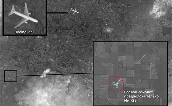 Pravda Releases Sat Image of Ukrainian Plane Shooting Flight MH-17
