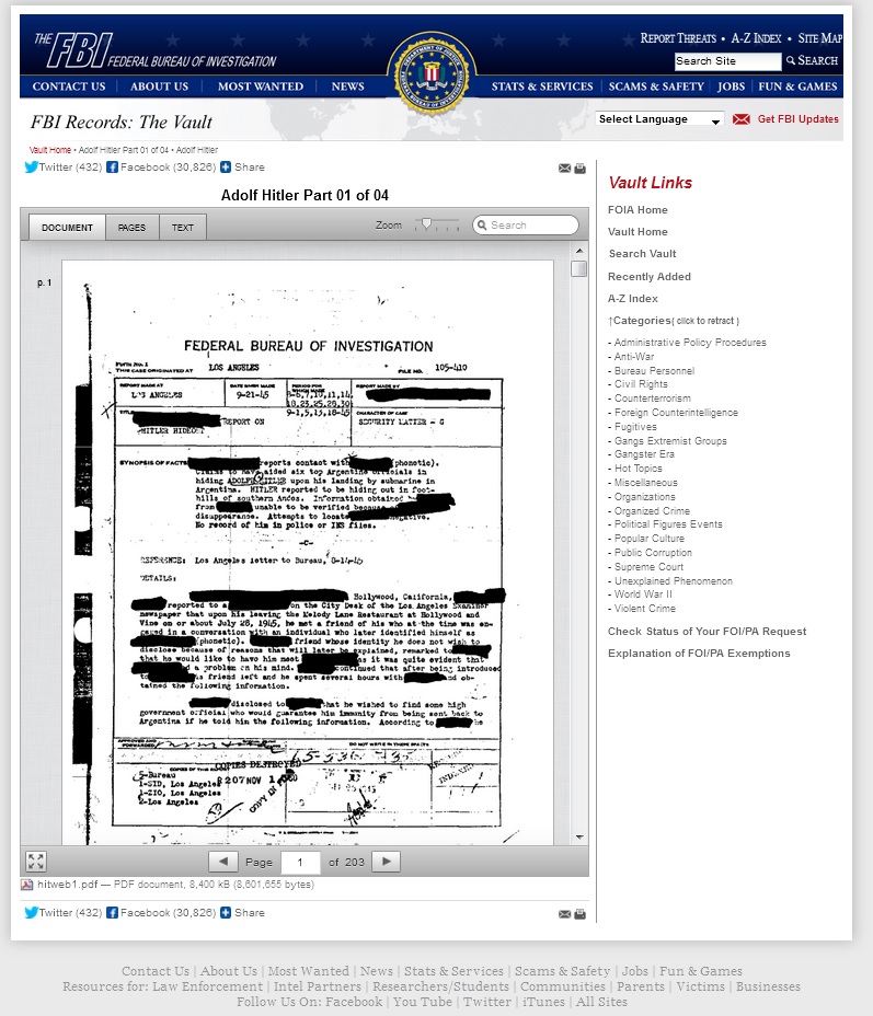 fbi hitler file