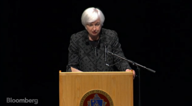 Yellen's Dehydrated Speech for A Dehydrated Economy