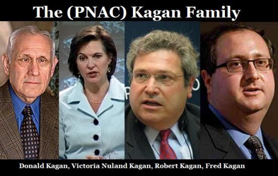 As an example – PNAC’s Khazarian Kagan family: Donald (dad) Victoria, Robert and Fred Kagan